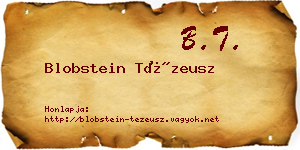 Blobstein Tézeusz névjegykártya
